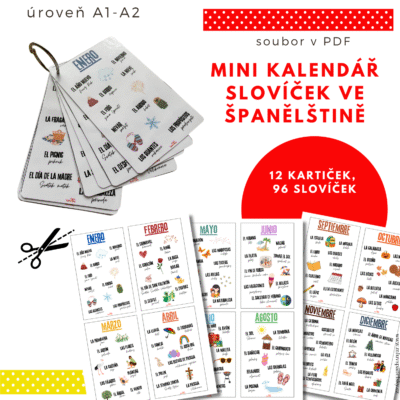 Mini kalendář slovíček ve španělštině